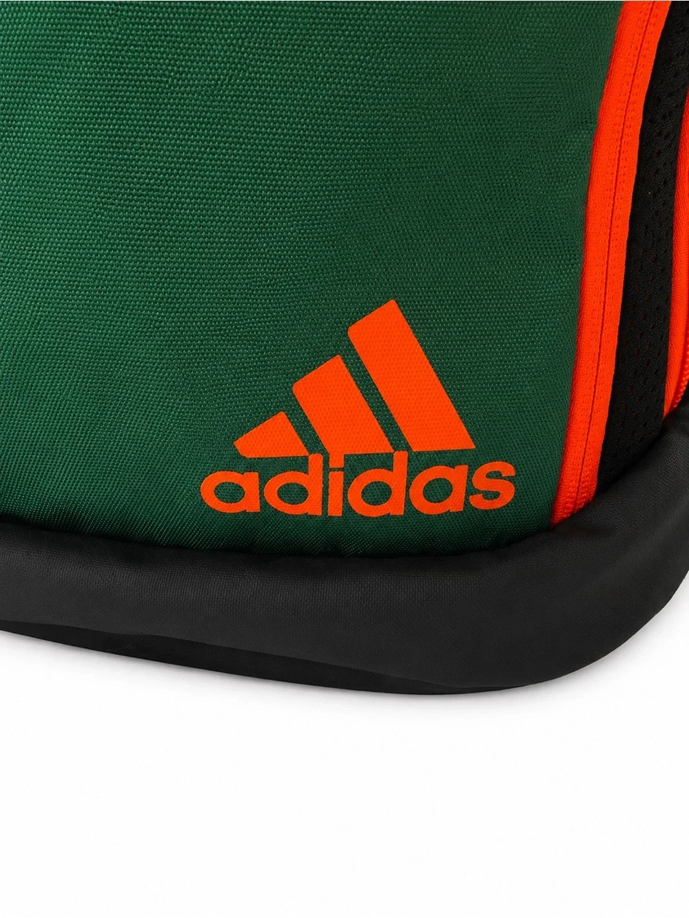Adidas Miami Hurricanes Backpack Green Orange Laptop Bookbag